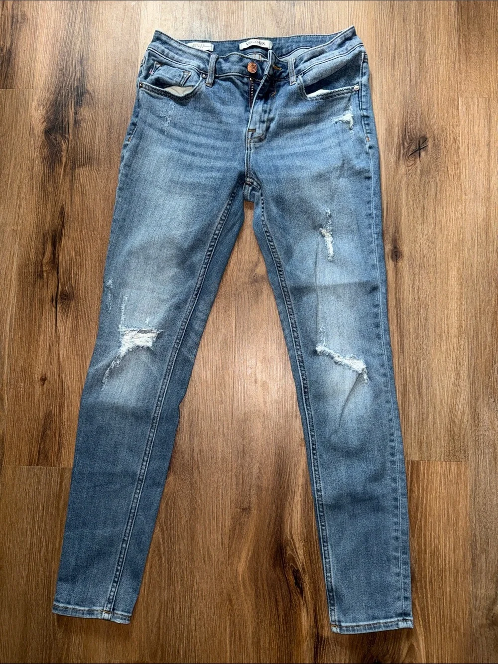 Vigoss Light Blue Distressed Skinny Jeans